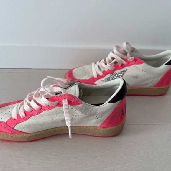 Golden Goose Ball Star Sneaker White Leather/Pink/Metallic 38/8 NIB - Picture 7 of 10
